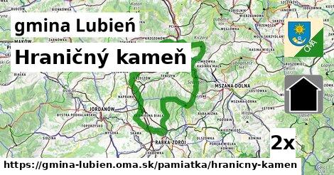 hraničný kameň v gmina Lubień