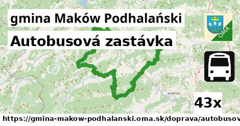 Autobusová zastávka, gmina Maków Podhalański