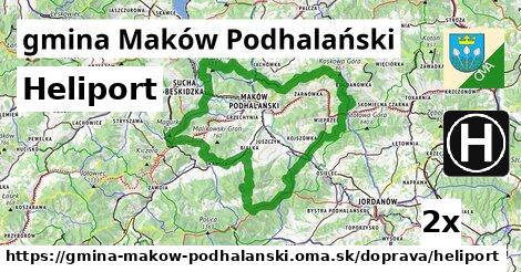 Heliport, gmina Maków Podhalański