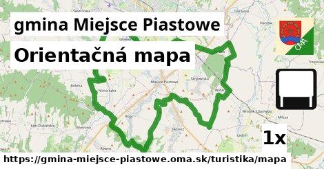 Orientačná mapa, gmina Miejsce Piastowe