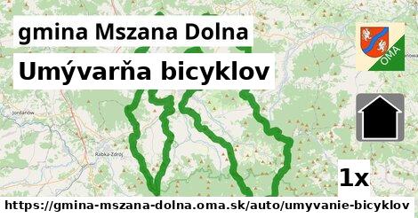 Umývarňa bicyklov, gmina Mszana Dolna