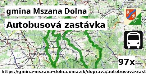 Autobusová zastávka, gmina Mszana Dolna