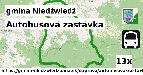 Autobusová zastávka, gmina Niedźwiedź