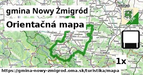 Orientačná mapa, gmina Nowy Żmigród