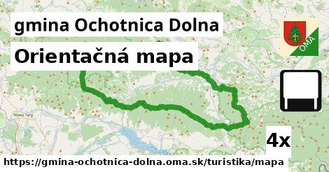 orientačná mapa v gmina Ochotnica Dolna