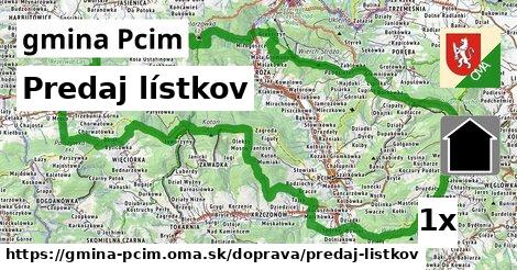 Predaj lístkov, gmina Pcim