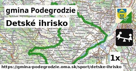 Detské ihrisko, gmina Podegrodzie