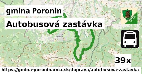 Autobusová zastávka, gmina Poronin