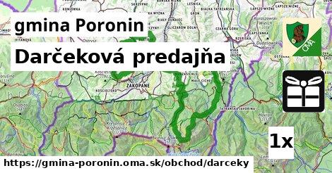 Darčeková predajňa, gmina Poronin