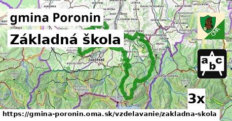 Základná škola, gmina Poronin
