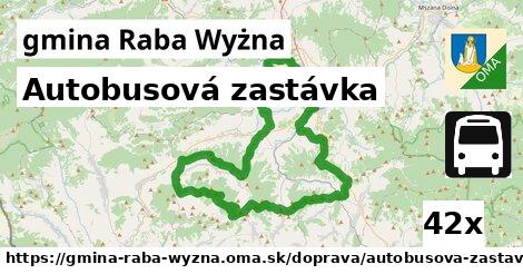 Autobusová zastávka, gmina Raba Wyżna