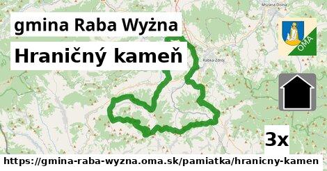 Hraničný kameň, gmina Raba Wyżna