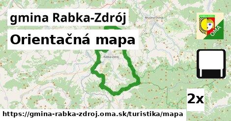 Orientačná mapa, gmina Rabka-Zdrój