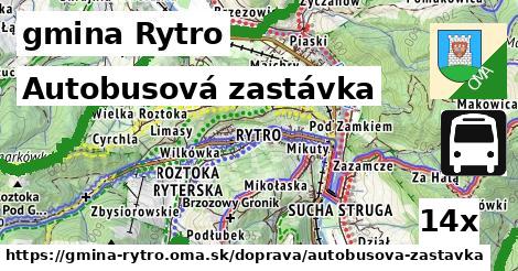 Autobusová zastávka, gmina Rytro