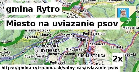 Miesto na uviazanie psov, gmina Rytro