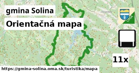 orientačná mapa v gmina Solina