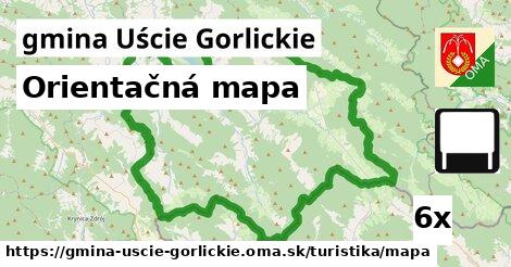 Orientačná mapa, gmina Uście Gorlickie