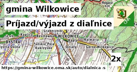 príjazd/výjazd z diaľnice v gmina Wilkowice