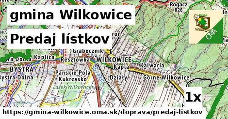 predaj lístkov v gmina Wilkowice