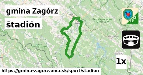 štadión, gmina Zagórz