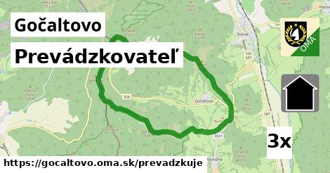 prevádzkovateľ v Gočaltovo