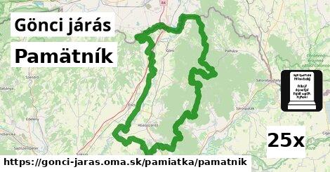 Pamätník, Gönci járás