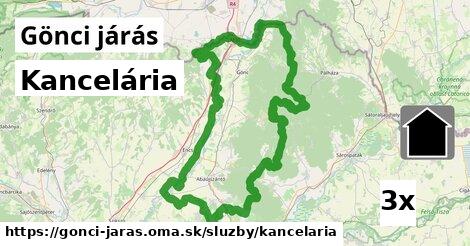 Kancelária, Gönci járás