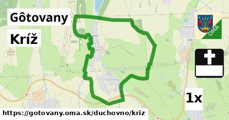 Kríž, Gôtovany