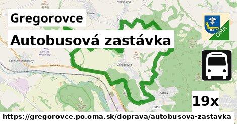 Autobusová zastávka, Gregorovce, okres PO