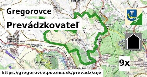 prevádzkovateľ v Gregorovce, okres PO