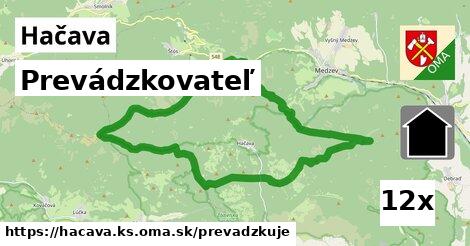 prevádzkovateľ v Hačava, okres KS