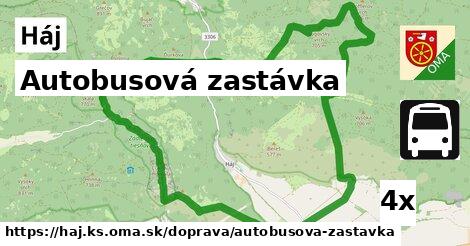 Autobusová zastávka, Háj, okres KS