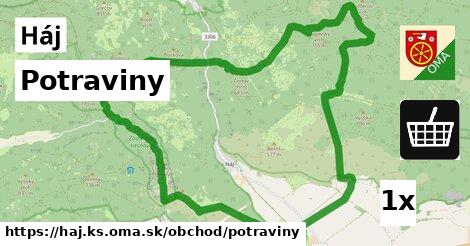 Potraviny, Háj, okres KS