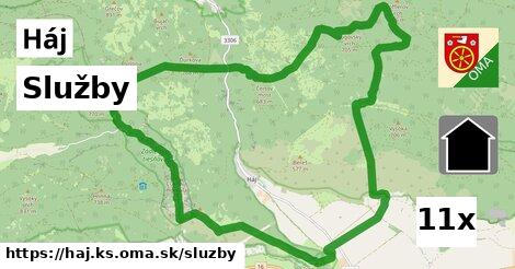 služby v Háj, okres KS