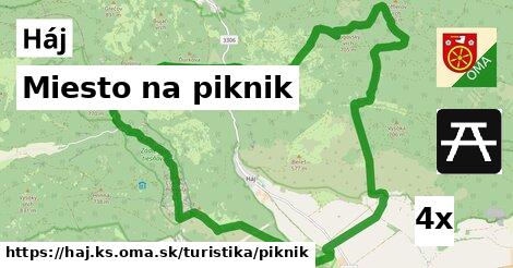 Miesto na piknik, Háj, okres KS