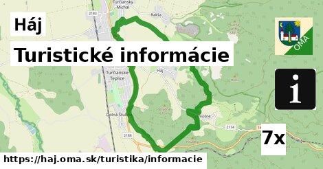 turistické informácie v Háj