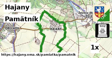 Pamätník, Hajany