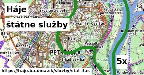 štátne služby, Háje