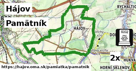 pamätník v Hájov