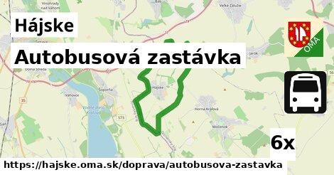 Autobusová zastávka, Hájske