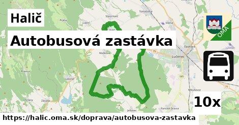 Autobusová zastávka, Halič