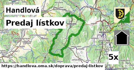 predaj lístkov v Handlová