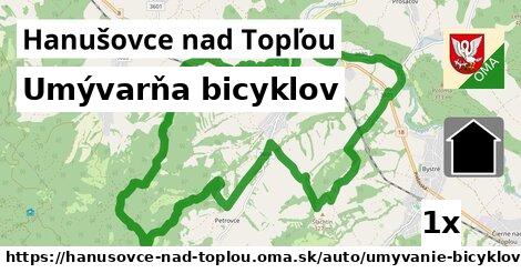 umývarňa bicyklov v Hanušovce nad Topľou