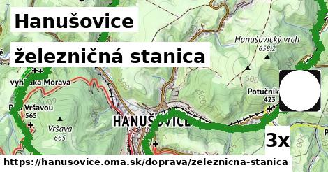 železničná stanica, Hanušovice