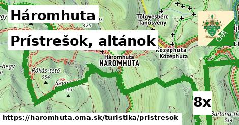 Prístrešok, altánok, Háromhuta