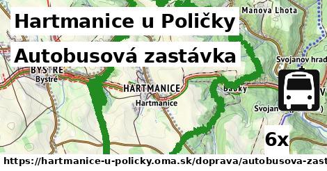 autobusová zastávka v Hartmanice u Poličky