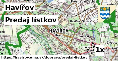 Predaj lístkov, Havířov