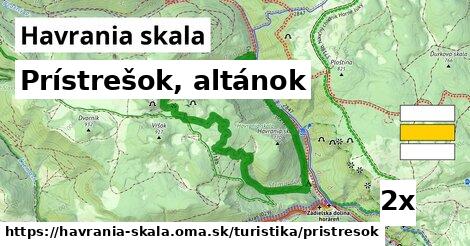 Prístrešok, altánok, Havrania skala