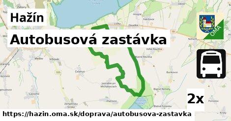 Autobusová zastávka, Hažín