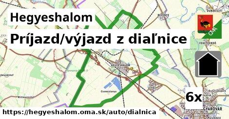 Príjazd/výjazd z diaľnice, Hegyeshalom